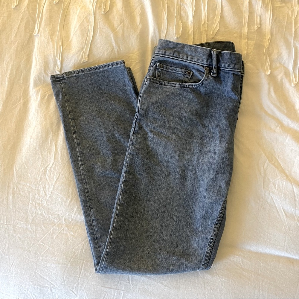 Banana Republic blue denim straight fit jean